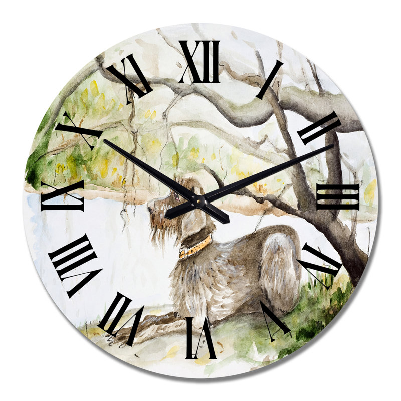 German Wirehaired Pointer - Traditional Wall Clock, Medium