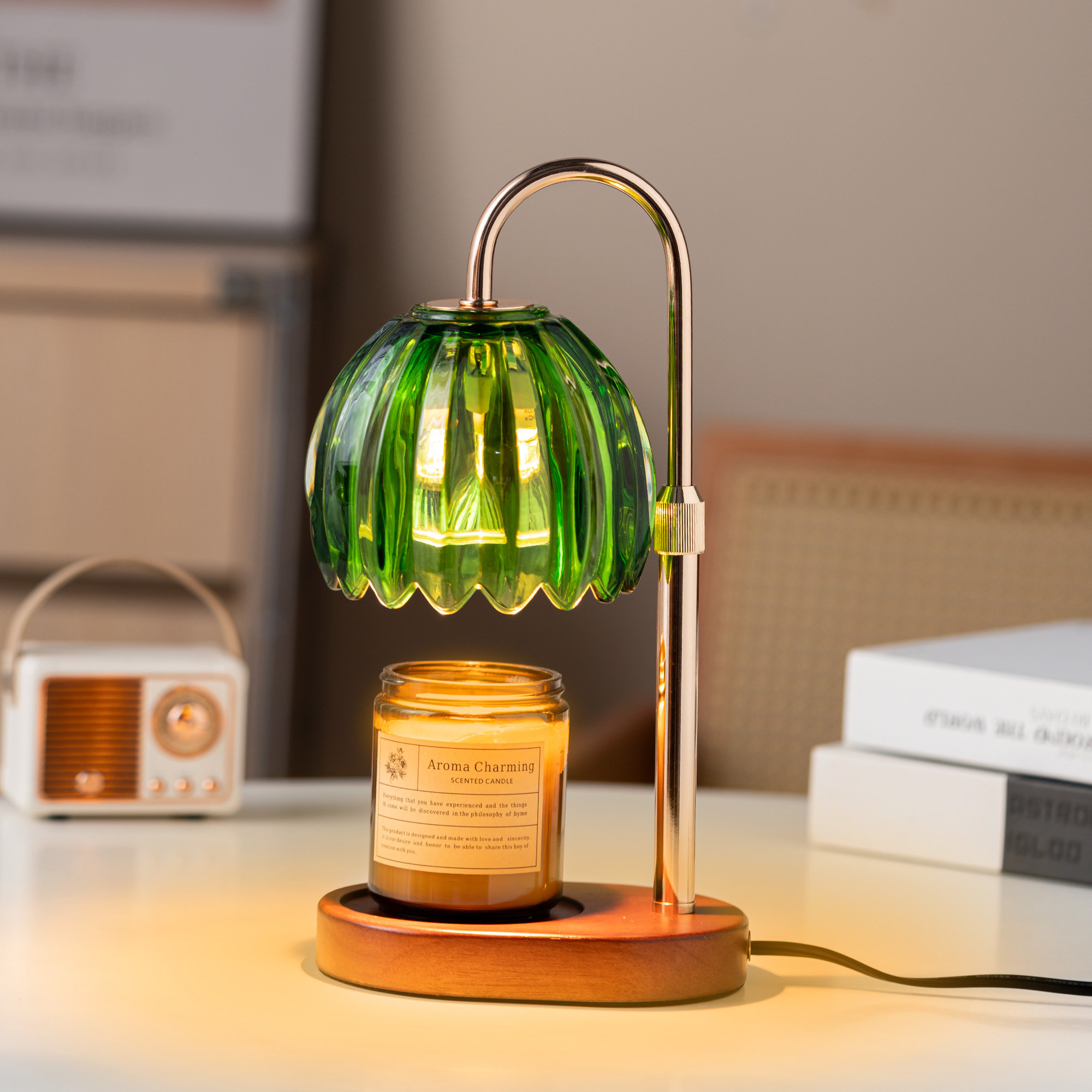 Mercer41 Candle Warmer Lamp with Timer Dimmer Adjustable Height for Home & Reviews | Wayfair