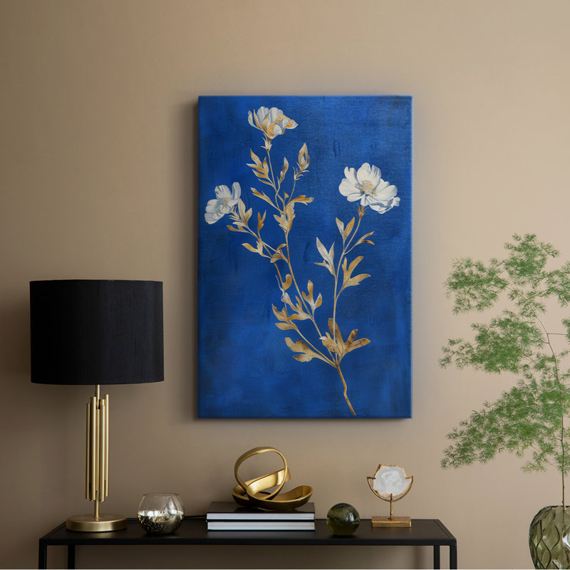Série FLORAL Lxxiv - Toile tendue avec châssis de qualité supérieure - Prêt à être accroché, H 18 po x l 12 po
