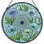 Panneau de vitrail 12 "H Poppy Blue-741238978