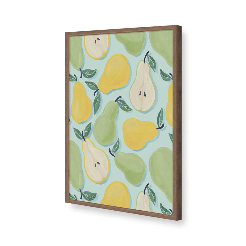 «Fruit Salad Collection Pears» par Garima Dhawan, reproduction d'art sur toile, Brun, 16" H x 12" W