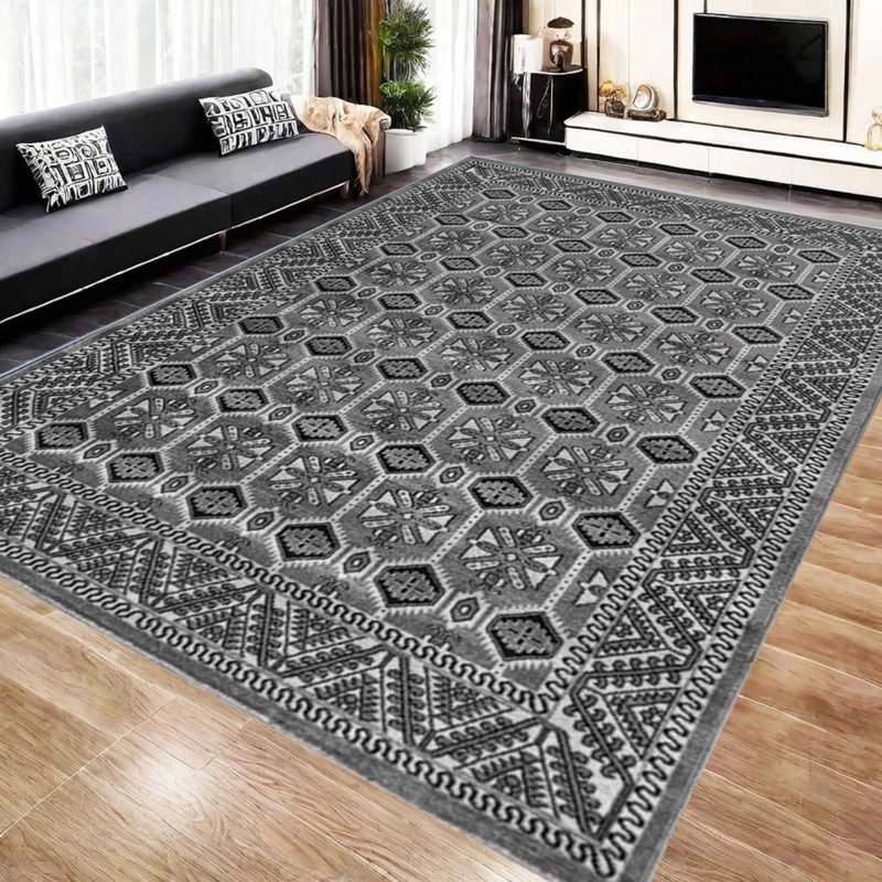 Oriental Indoor / Outdoor Area Rug, Runner 60 x 110 cm, Grey