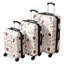 Ensemble de valises 3 pièces - Valises rigides avec roulettes et verrou TSA, léger et durable PC + ABS, conception extensible brillante et vibrante pour le voyage (20 po / 24 po / 28 po)
