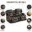 3-Seater Reclining Sofa With Flip-Down Console, Cup Holders, Charging Ports, Storage Drawer & Bluetooth Speakers-1836576671