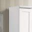 Armoire de rangement blanche avec panneau encadré Evelyn