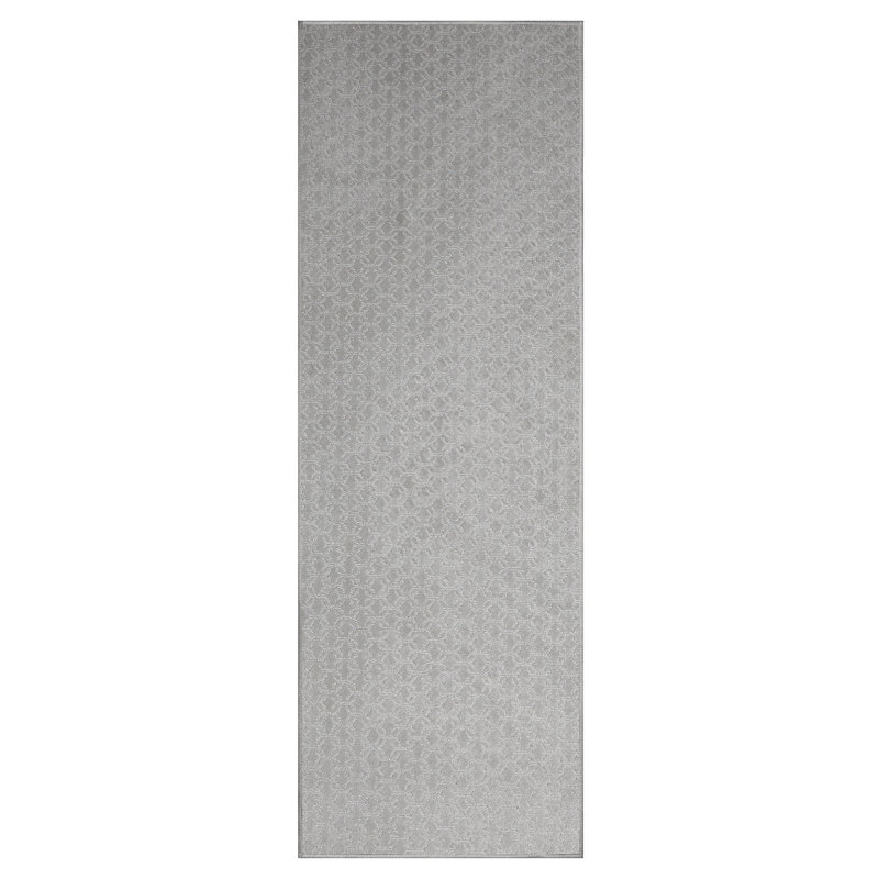 Tapis géométrique gris, Tapis de couloir 2 pi x 6 pi