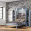 Lit escamotable multifonctionnel blanc avec rangement, design moderne