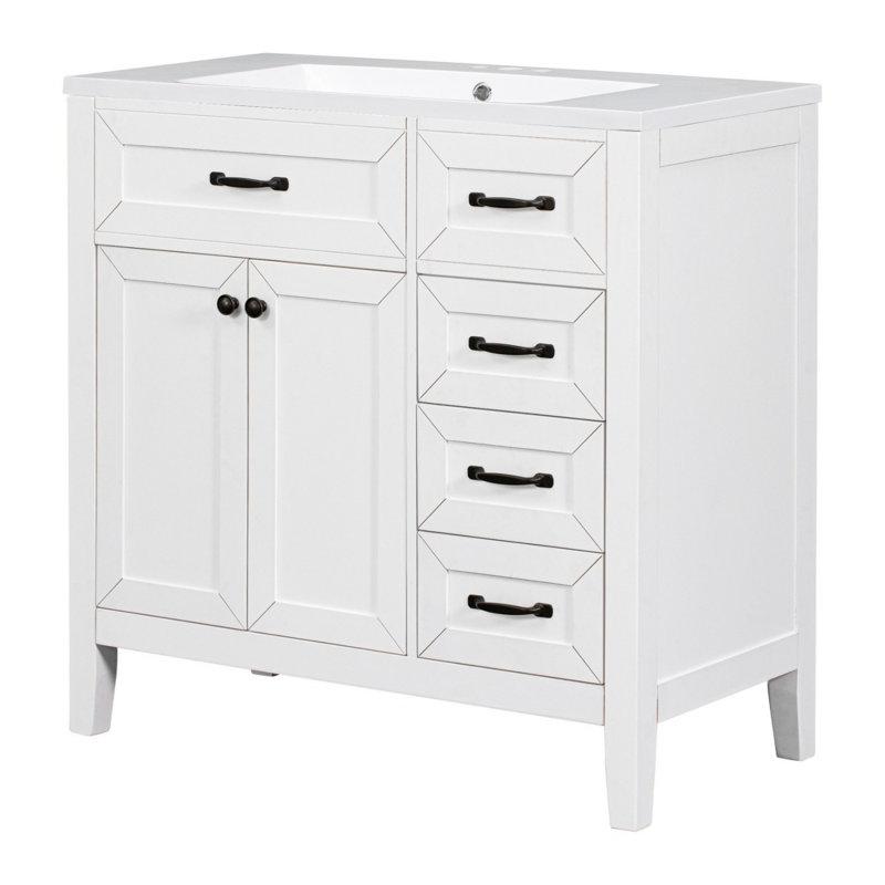 Ensemble de meuble-lavabo de 36 po avec lavabo, Blanc