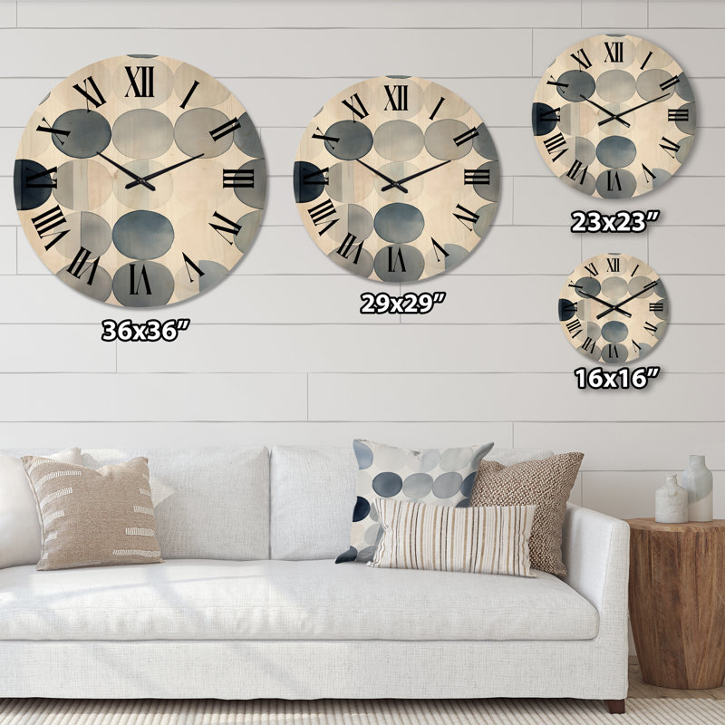 Horloge murale en bois surdimensionnée rétro, Moyenne