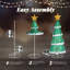 Arbre lumineux pliable avec lumières blanches chaudes et décoration de Noël étoile