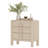 Adora Modern Wood Nightstand With 3 Drawers ,31.5" Large Mid-Century End Table,Curved Bedside Table Storage Cabinet For Bedroom, Living Room,Entryway-105510466