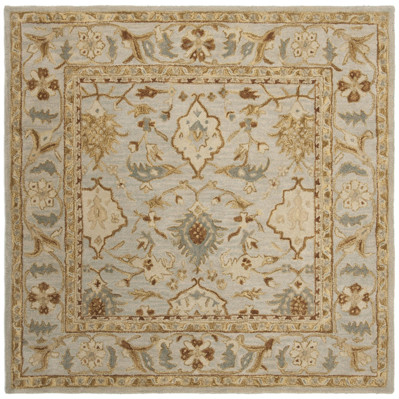 Sarasota Hand Tufted Wool Oriental Rug, Square 6'