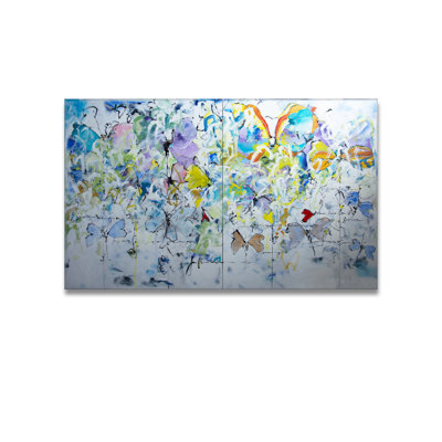 One of a Kind ArtOriginal Garden View by  - Wrapped Canvas Painting