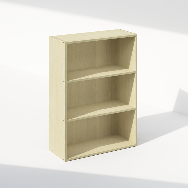Simple Standard Bookcase, Steam Beech, (3 Shelves) 80.01cmH x 60.2cmW x 24.64cmD