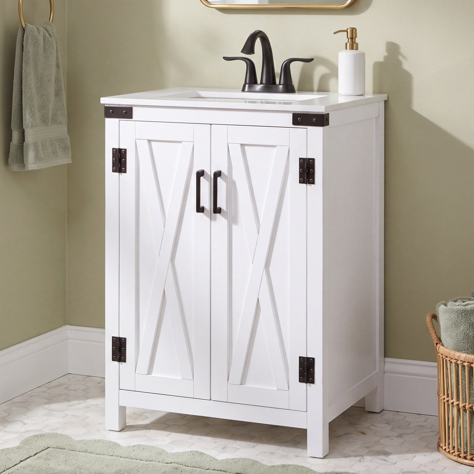 Slayton 24 " Single Bathroom Vanity, White
