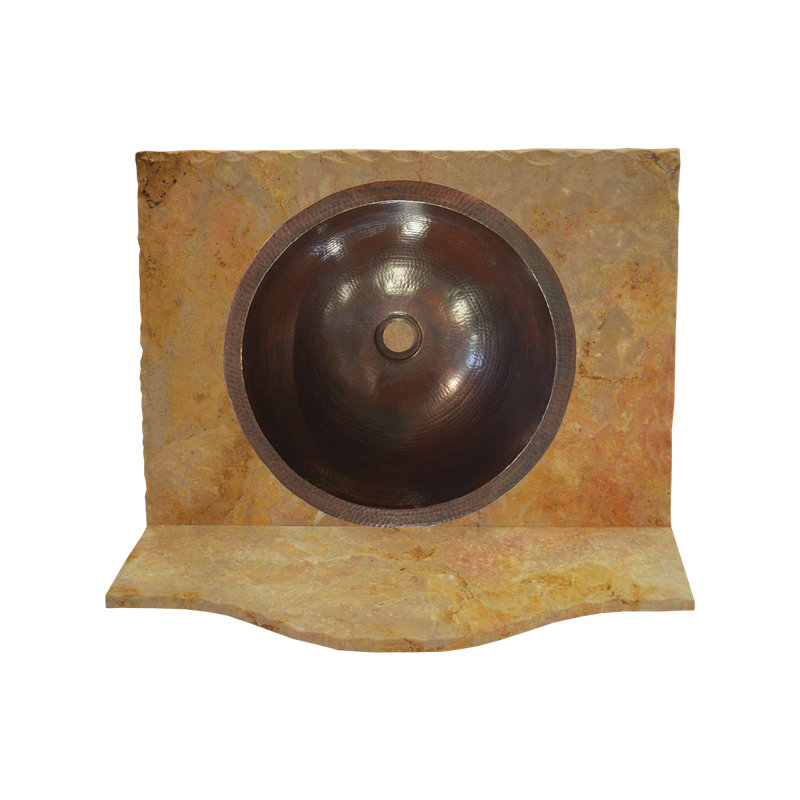 Meuble-lavabo en marbre et cuivre Rancho Viejo