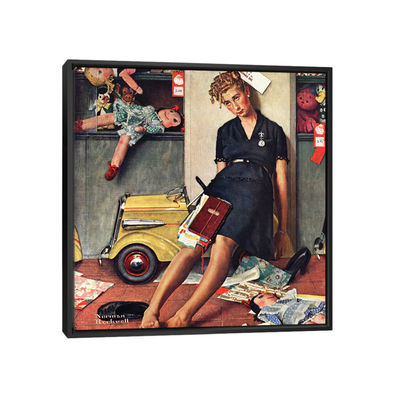 «Santa's Helper», reproduction d'art sur toile encadrée, Noir, Impression encadrée sans passe-partout, H 18 po x l 18 po