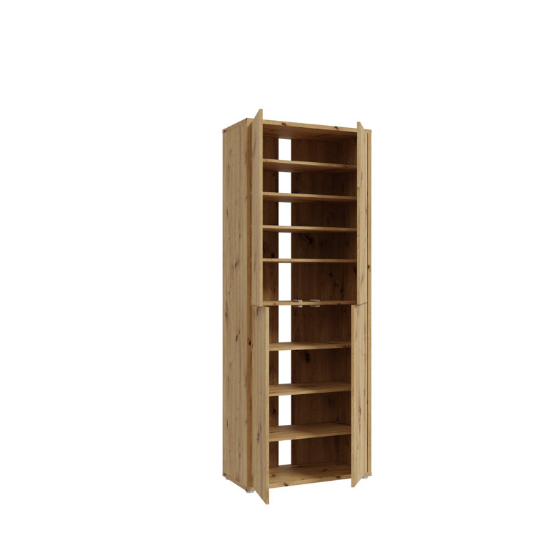 Chadwic 24 Pair Shoe Storage Cabinet, Artisan Oak