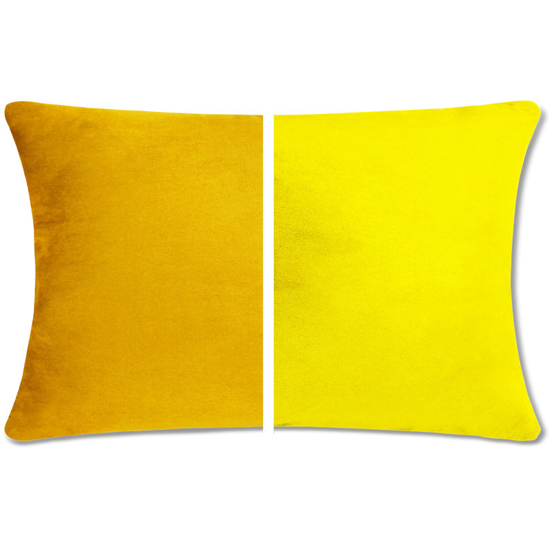 Microsuede Outdoor Reversible Throw Pillow, Gold Rush, Polyester/Polyfill-Microbeads