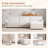 110 Inch Modular Sectional Sofa With L-Shape, Extra-Wide Seat, USB And Type-C Charging, Petal Armrest, High-Density Foam, And Free-Moving Ottoman-419406626