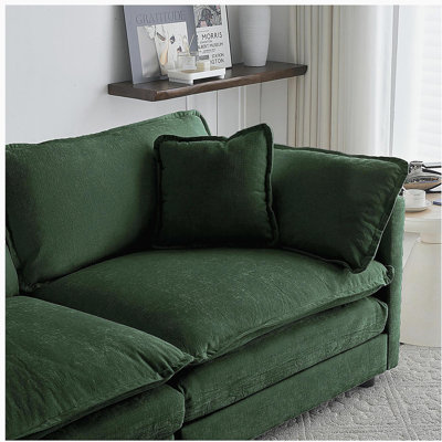 Fauteuil d'appoint moderne avec repose-pieds, fauteuil club en chenille, fauteuil de lecture pour chambre à coucher