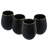 4-Piece Black Stemless Drinking Wine Glasses Glassware