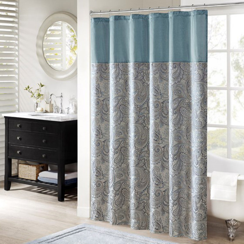 Rideau de douche jacquard, Blue