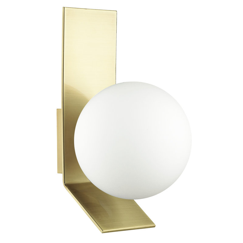 Applique murale 1 lumière Valemont, H 15,25 po x l 8,1 po x P 7,8 po, Doré