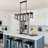 39" Modern Rectangular 6-light Chandelier Dimmable
