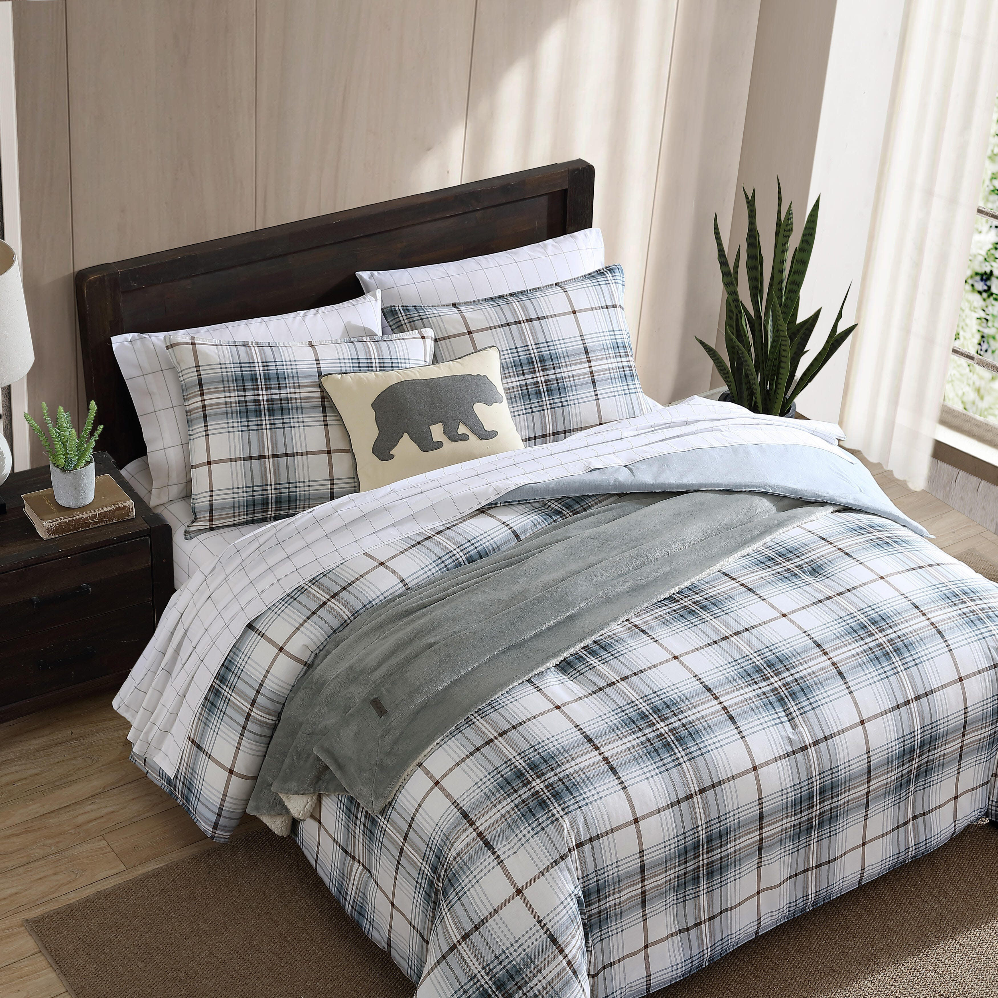 Eddie Bauer Alder Plaid Cotton Comforter Set & Reviews | Wayfair