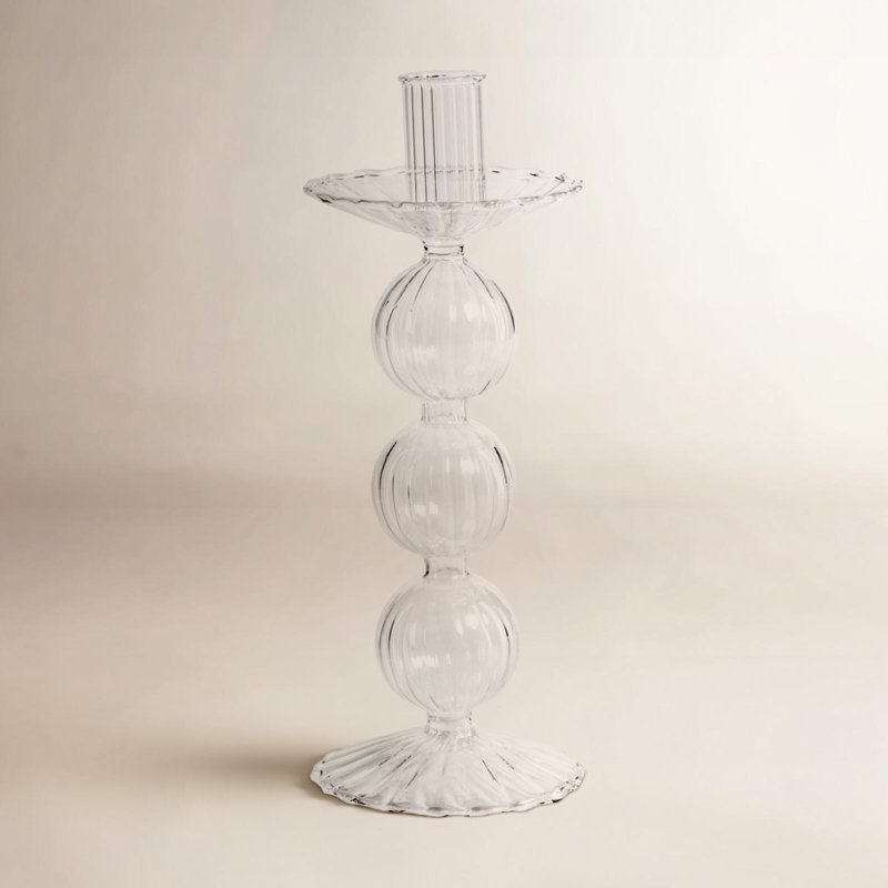 Ensemble de chandelles de table en verre 4 pièces Adrienna