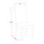 Ensemble de 5 pièces pour coin-repas pour 4 personnes comprenant une table de salle à manger rectangulaire avec pieds en V et 4 chaises Parsons en tissu de couleur crème multicolore-822222695-901923229
