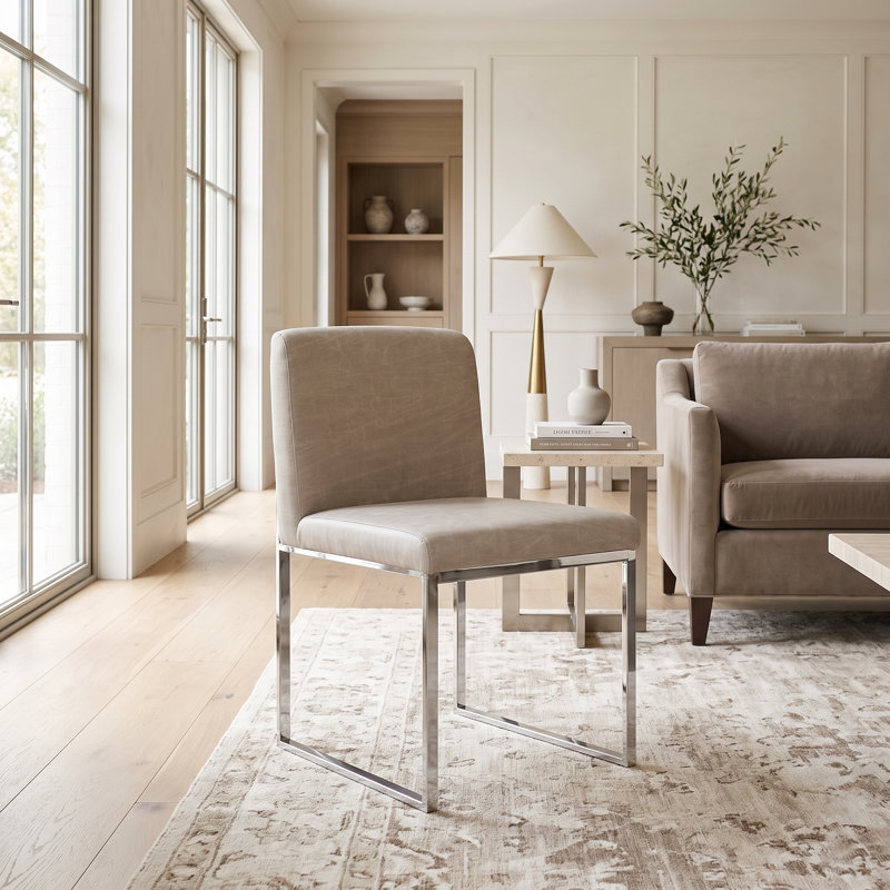 Frozen Fabric Upholstered Side Chair