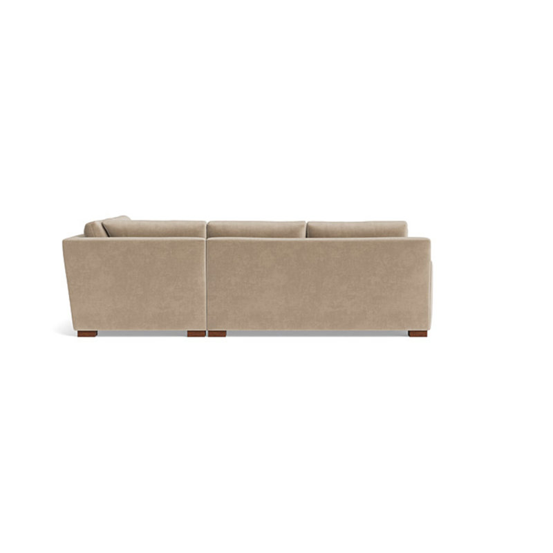 Catalina Sectional, Velvet - Beige, Right Hand Facing