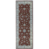 Cornwall Wool Oriental Area Rug in Brown/Ivory/Light Green