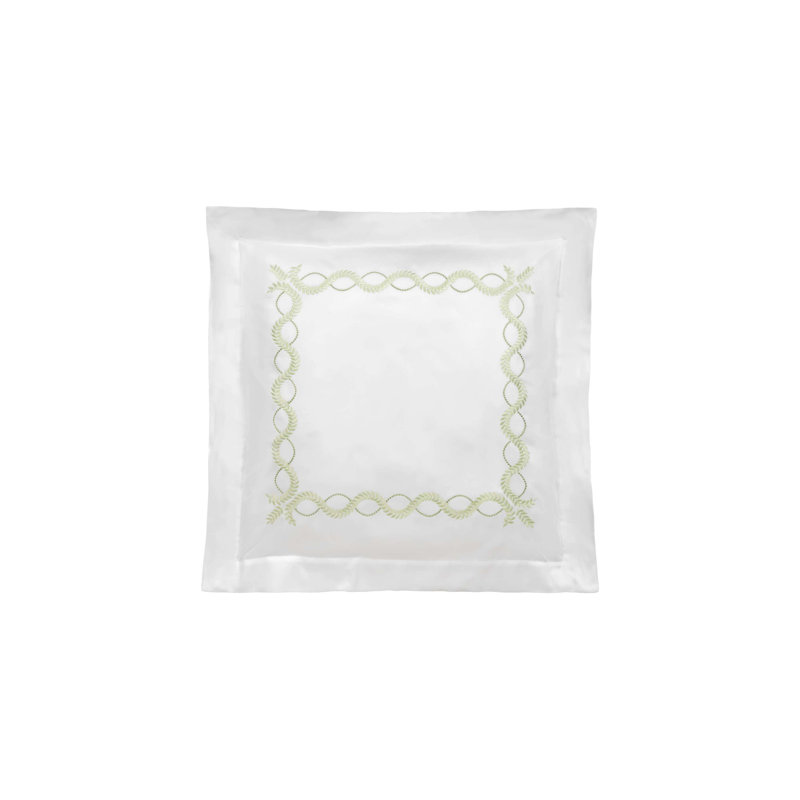 Diana Embroidery By DEA Cotton Pillow Sham, Euro