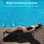 Lit de camping, méridienne inclinable réglable à 4 positions avec coussin, lit de repos pour chaise longue d'extérieur, parfait pour le bureau, la piscine, la plage, le patio