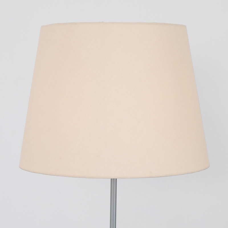 Bekbele 158cm Traditional Floor Lamp, Yes, Beige, Brushed Chrome