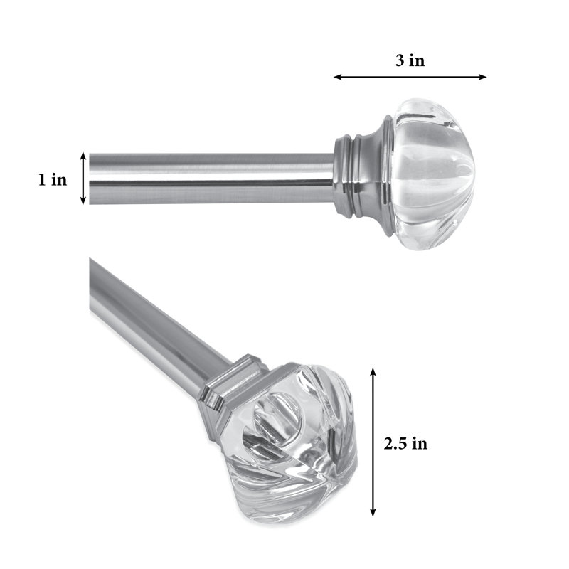 Tringle à rideaux simple Dairel Regal, 72" - 144"