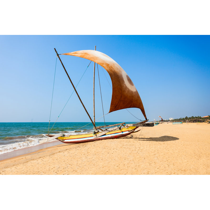 Fishing Boats In Negombo by Saiko3p - Wrapped Canvas Print, 20cm H x 30cm W
