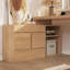 Bureau rectangulaire en bois massif avec 2 tiroirs Burlywood-1906326805