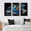 «Abstract Geode Marble Blue II», reproduction sur toile flottante 3 pièces-87914069-87914068