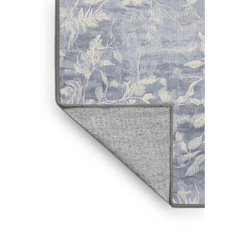 Tapis gris lavable à la machine, Carré 5 pi