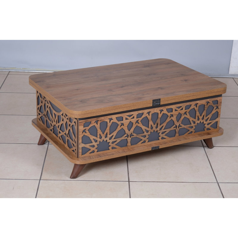 Contemporary Living Room Essential - Adjustable Height Coffee Table Rectangular With