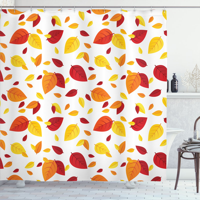 Floral Shower Curtain with Hooks Included, 69" H x 105" W