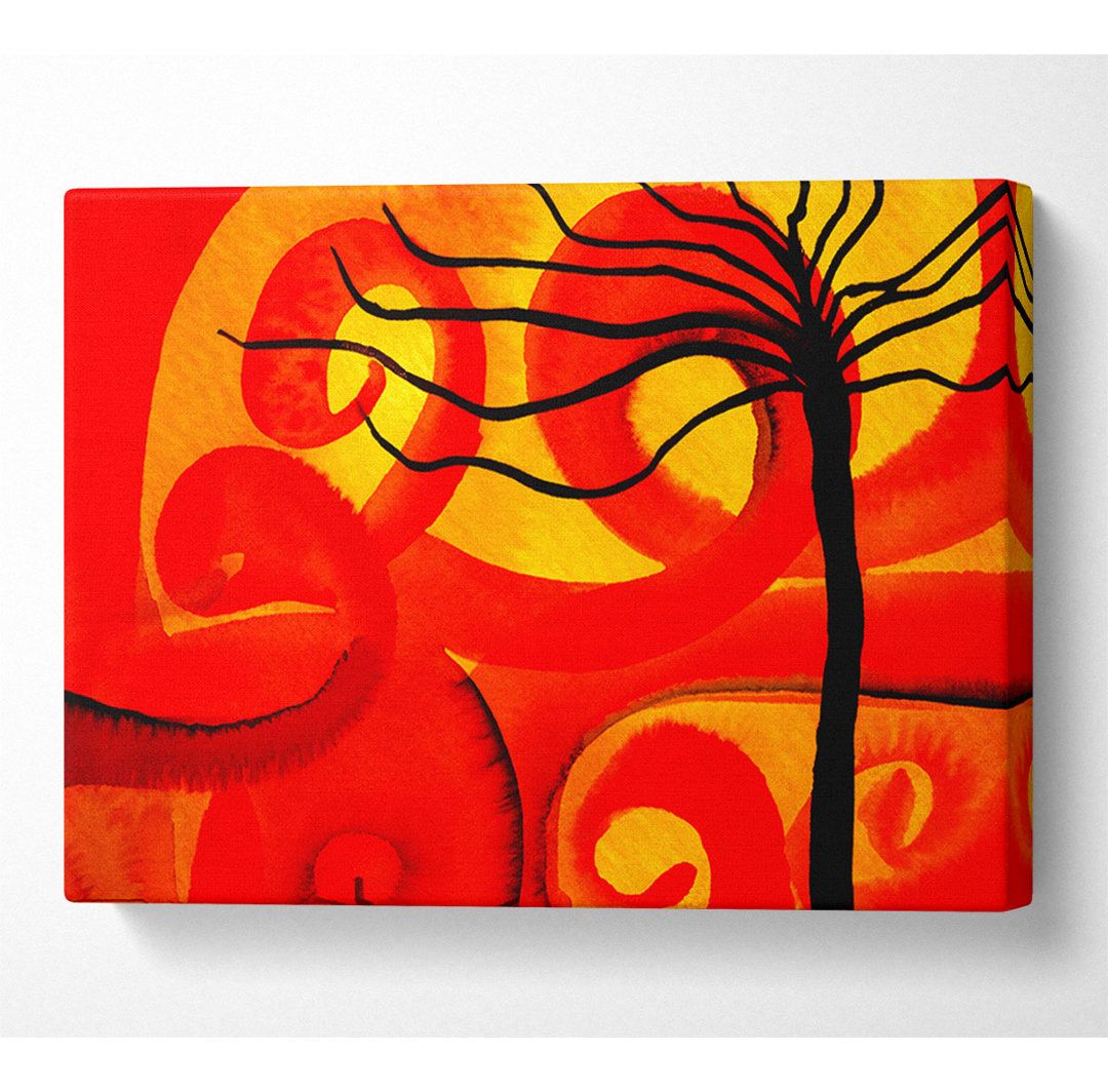 Magical Red Twist Tree - Kunstdrucke auf Leinwand