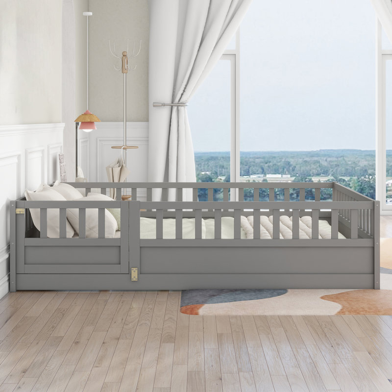 Lit plateforme pour enfants Soild, Gris, Complète