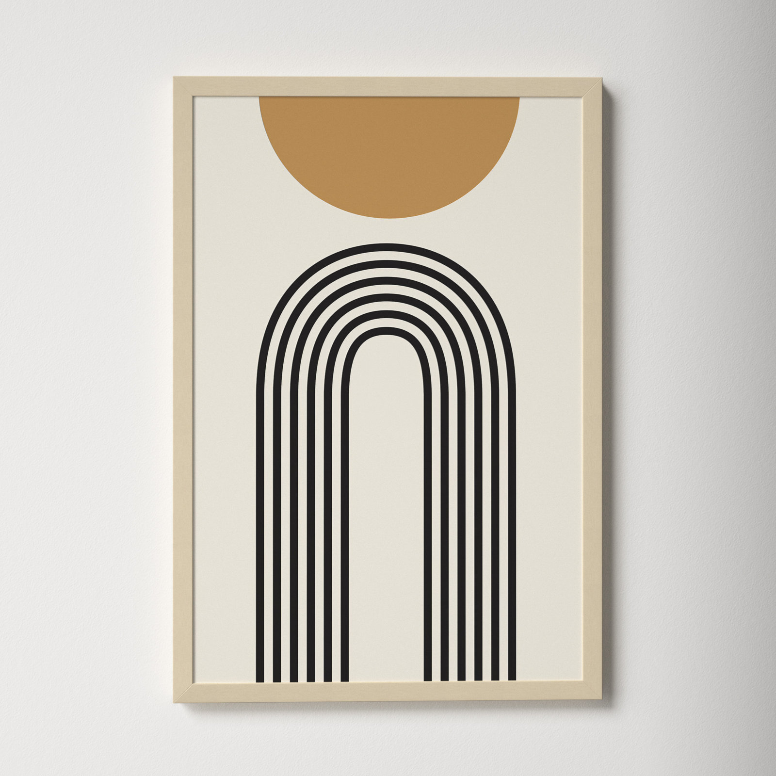 Retro Mountain Sunrise by The Creative Bunch Studio, Brown, 19.25" H x 13.25" W x 0.88" D