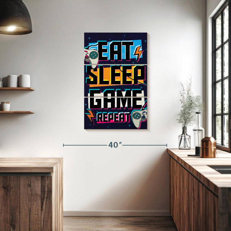 Affiche Keiraleigh Eat Sleep, H 38 po x l 24 po