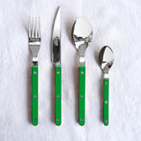 Bistrot Solid 4 - Piece Stainless Steel Flatware Set - Service for 1